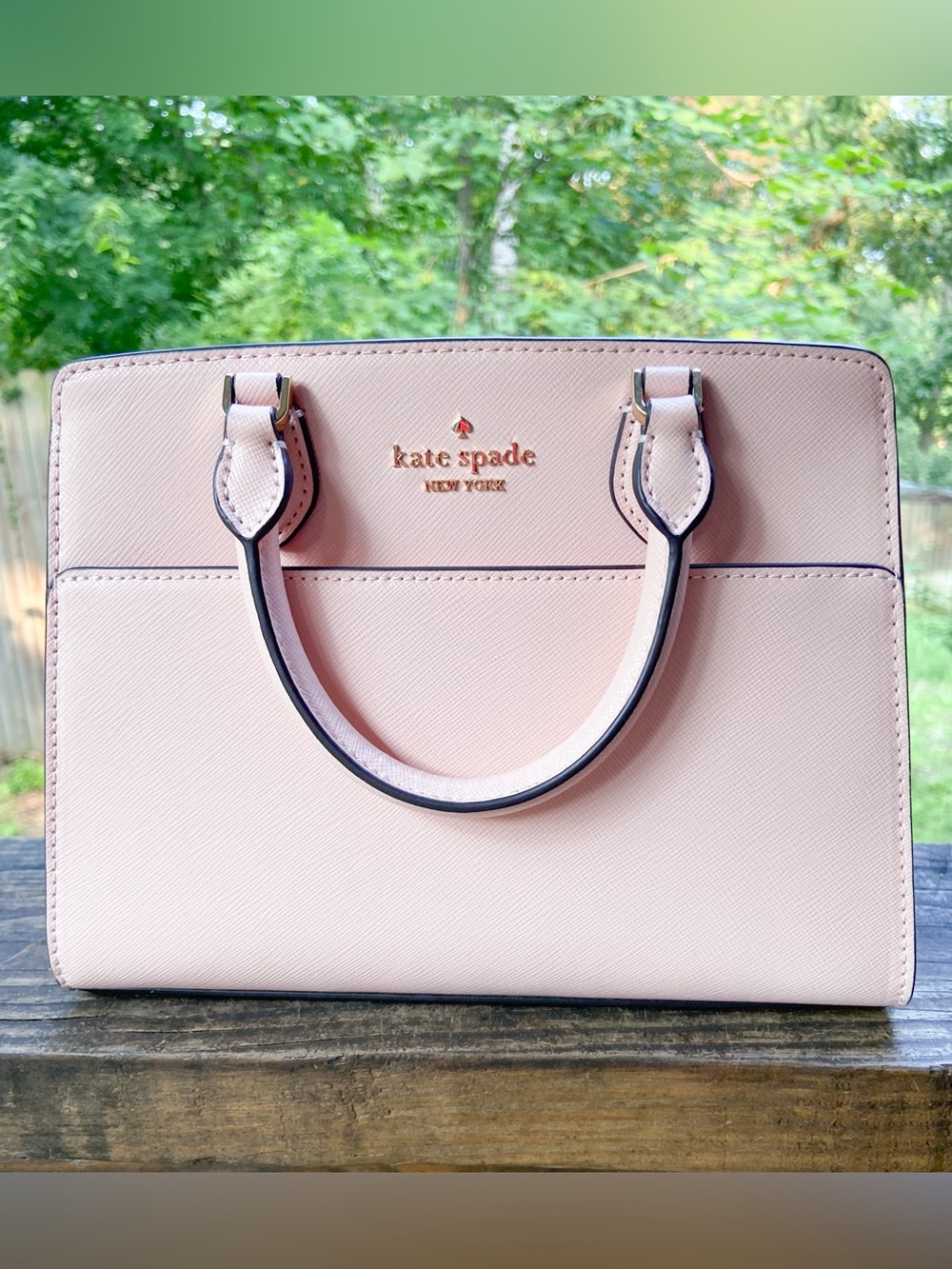 Kate Spade New York Blush Pink Leather Satchel Crossbody Balletcore NWOT